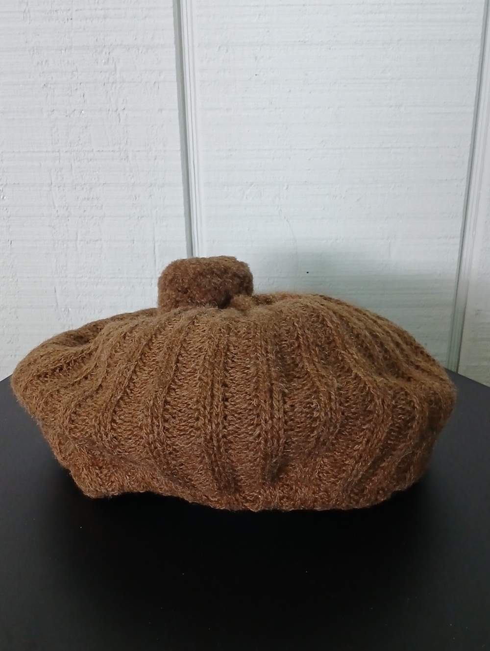Vintage Shetland Wool Brown Beret Hat - Picture 1 of 7